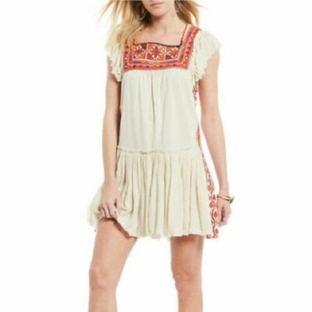 Free People DayGlow Mini Dress Cream Size Medium